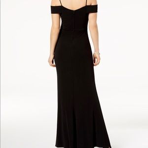 Evening dress black and wine color